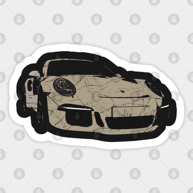 porsche GT3 - vintage Sticker by hottehue